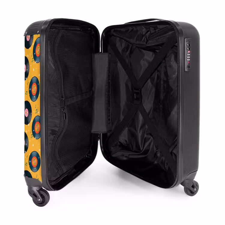 Suitcase - Retro disco plates pattern colorful — 5