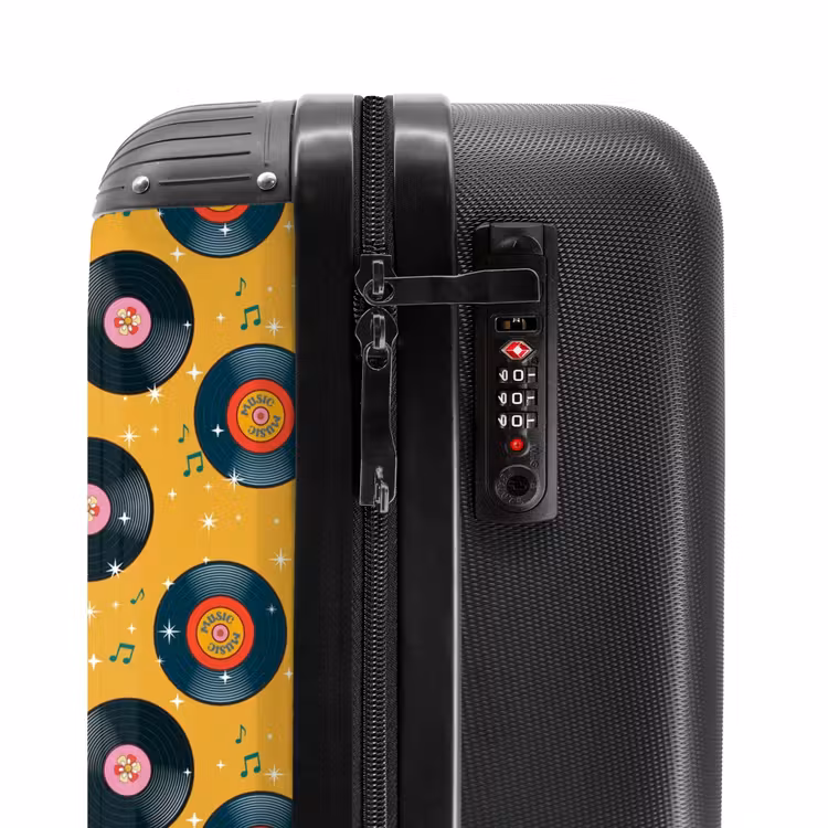 Suitcase - Retro disco plates pattern colorful — 6