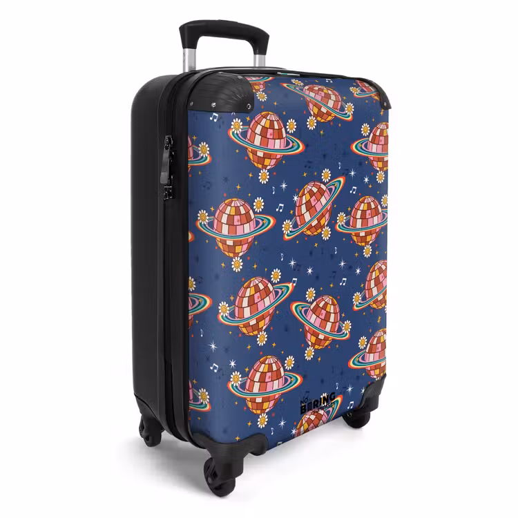 Suitcase - Retro disco rainbows pattern colorful — 2