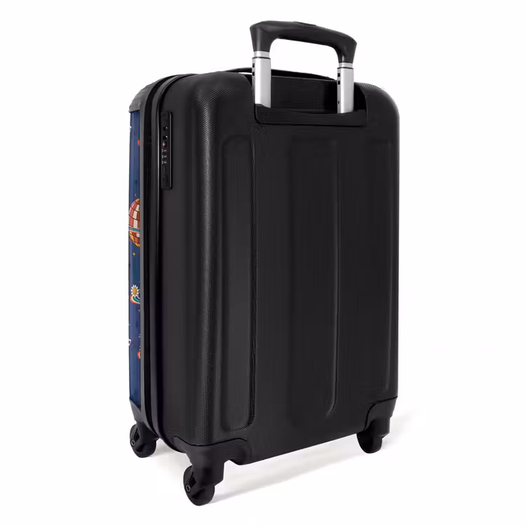 Suitcase - Retro disco rainbows pattern colorful — 4