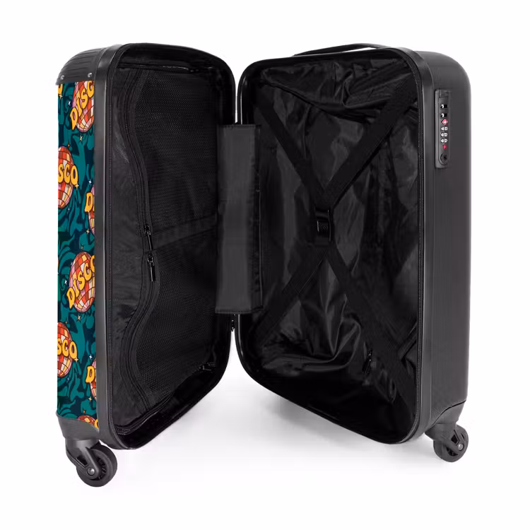 Suitcase - Retro disco wave ball pattern colorful — 5
