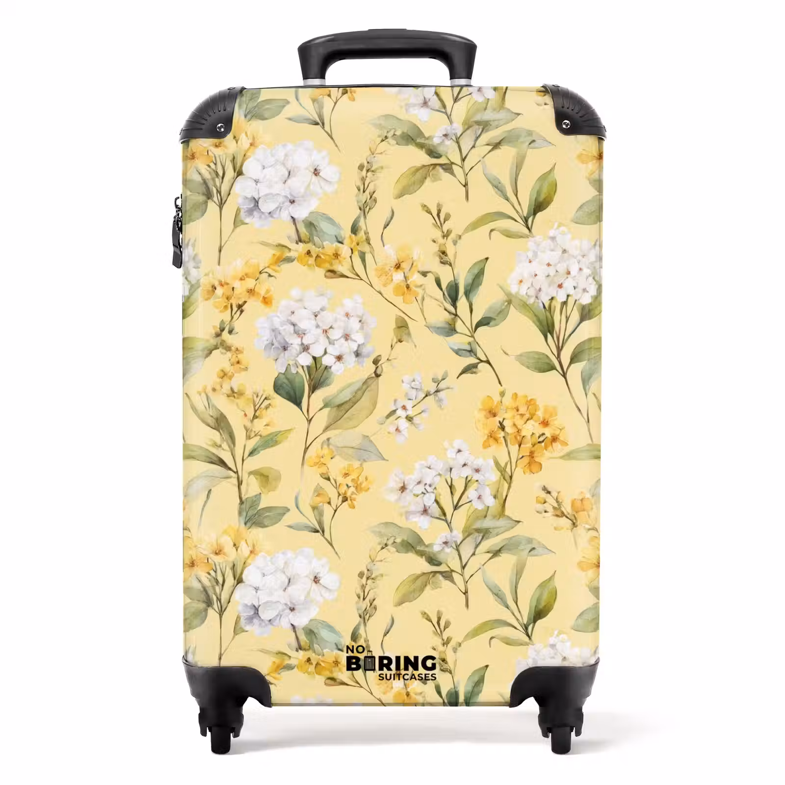 Suitcase - Blossom pattern yellow — 1