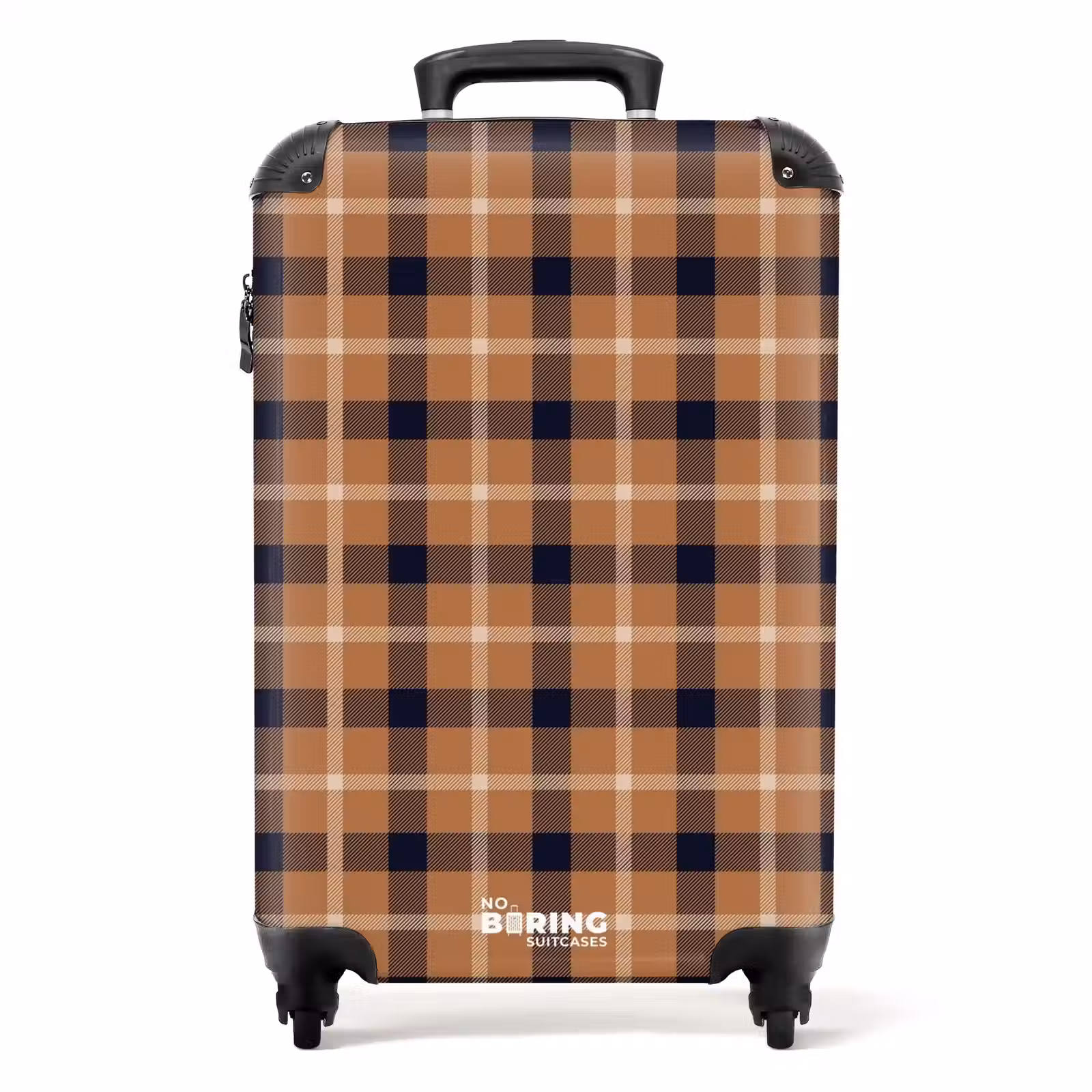 Suitcase - Classic checkerboard pattern in camel and black — 1