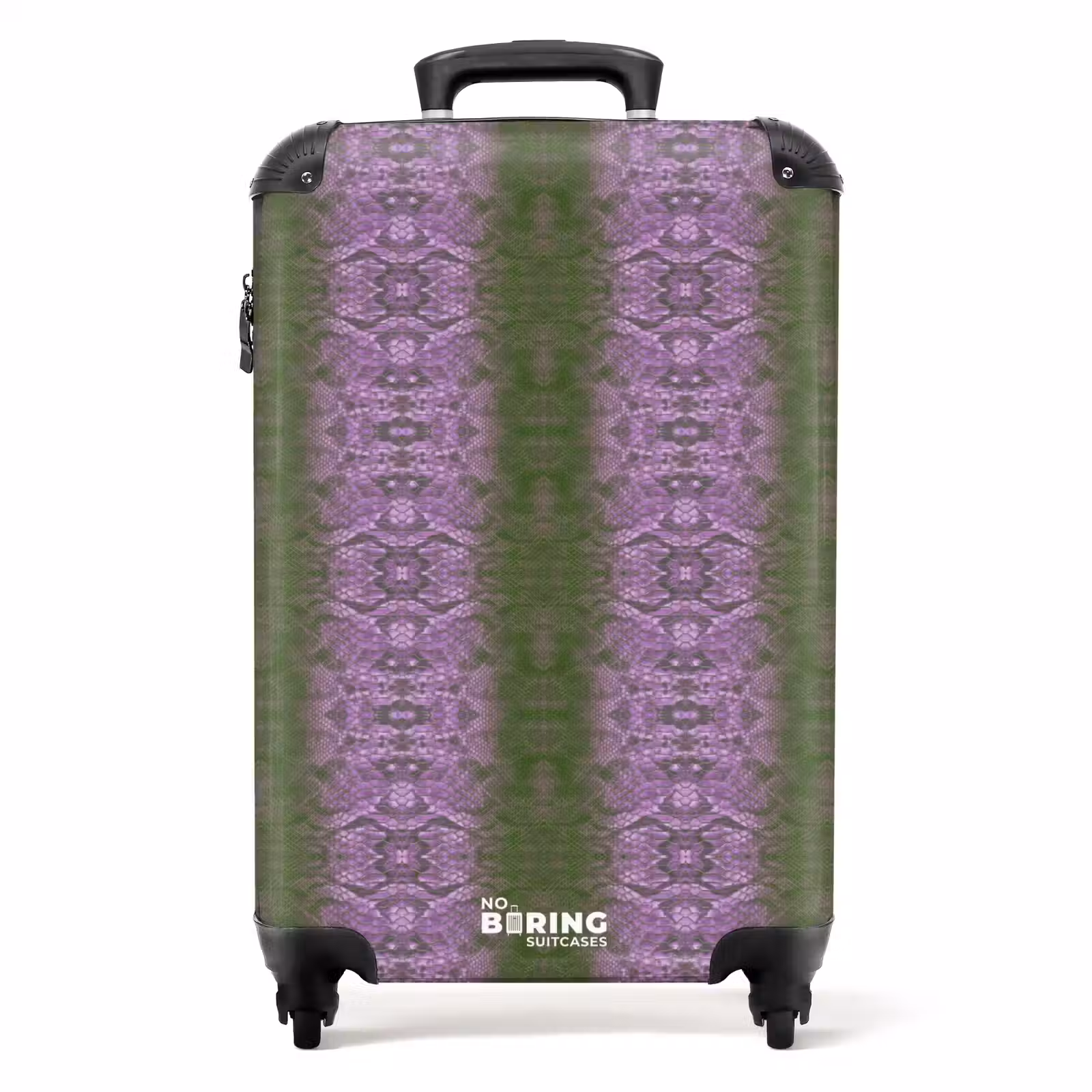 Suitcase - Light purple snakeskin with symmetrical scale structure — 1