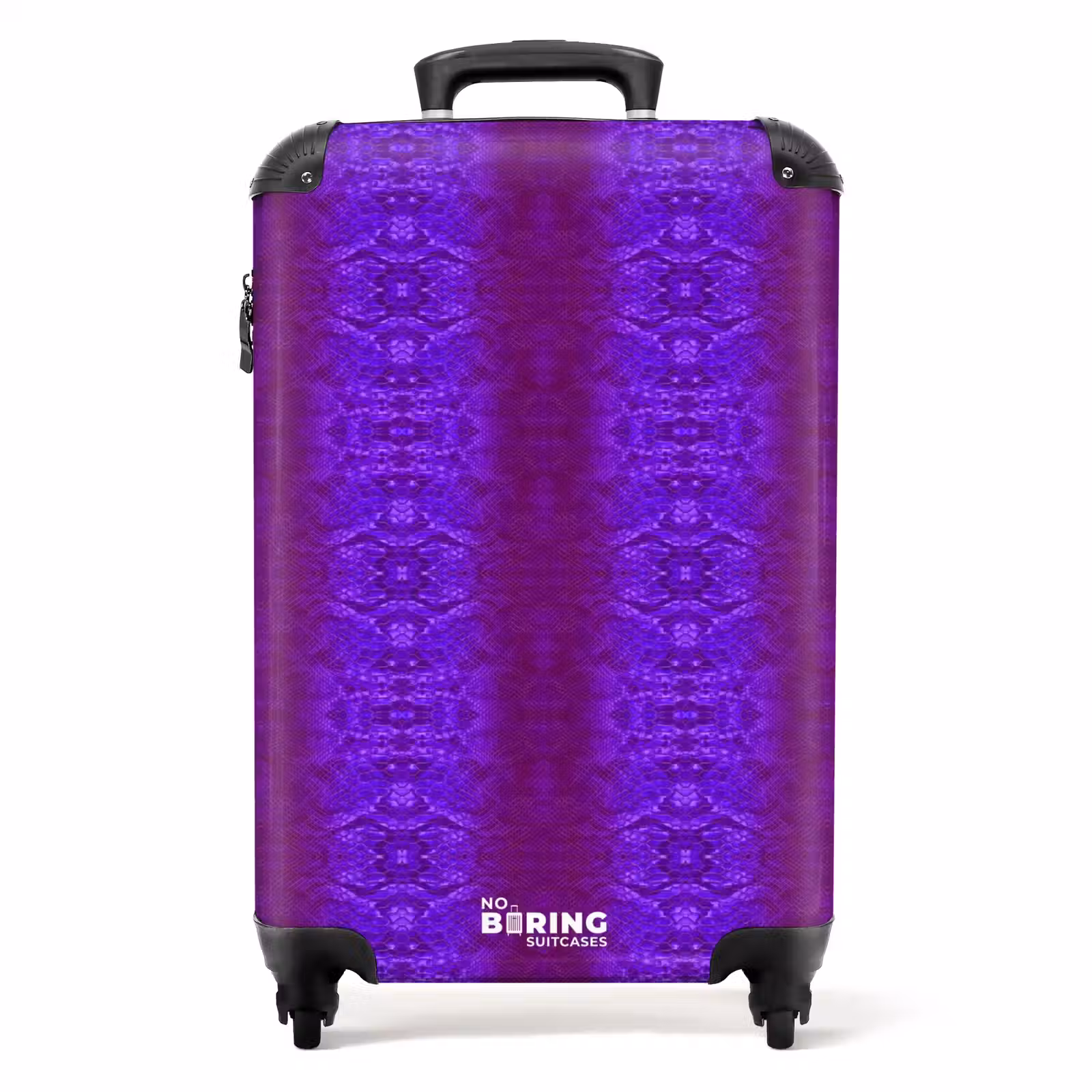 Suitcase - Purple snakeskin with symmetrical scale structure — 1