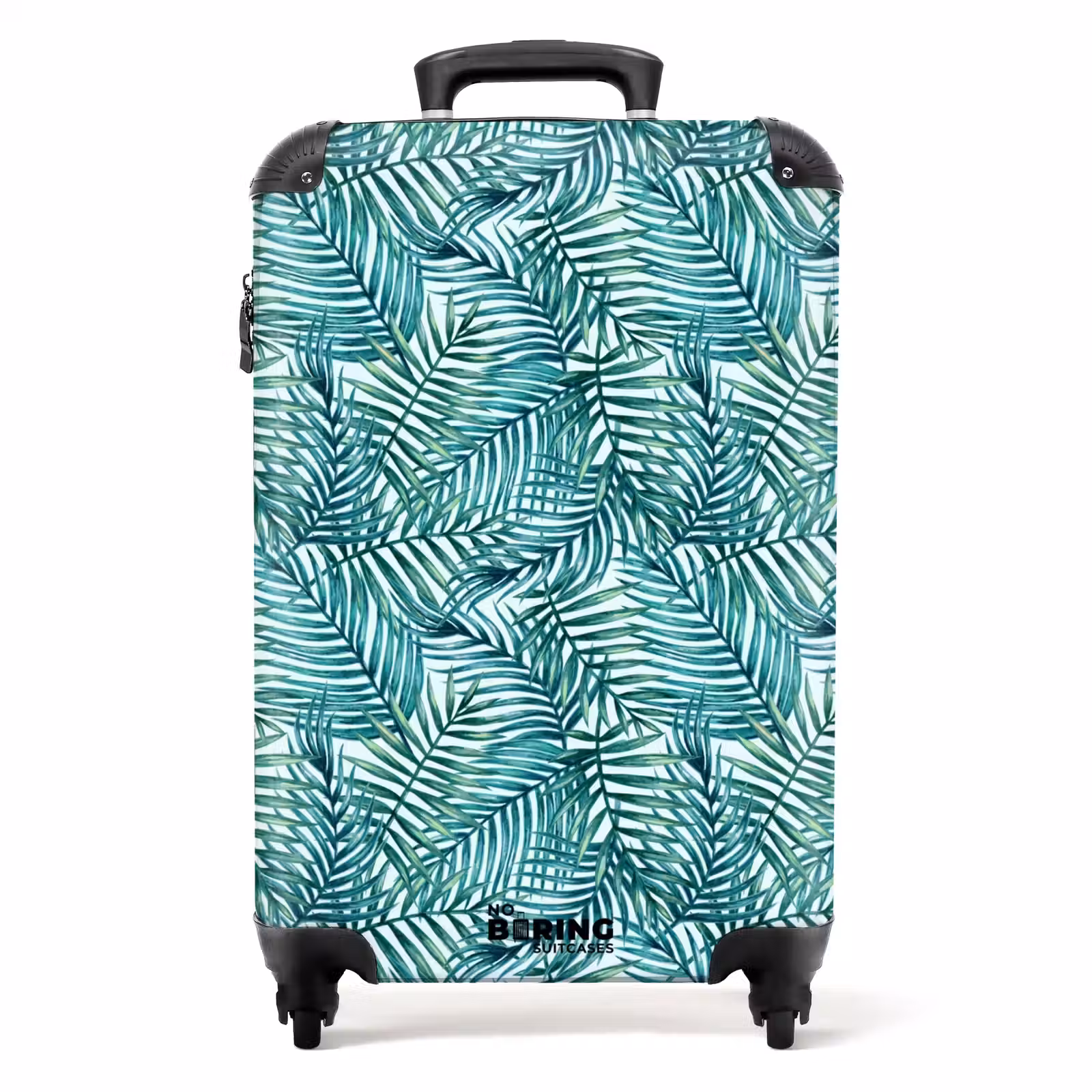 Suitcase - Palm leaves pattern colorful blue — 1