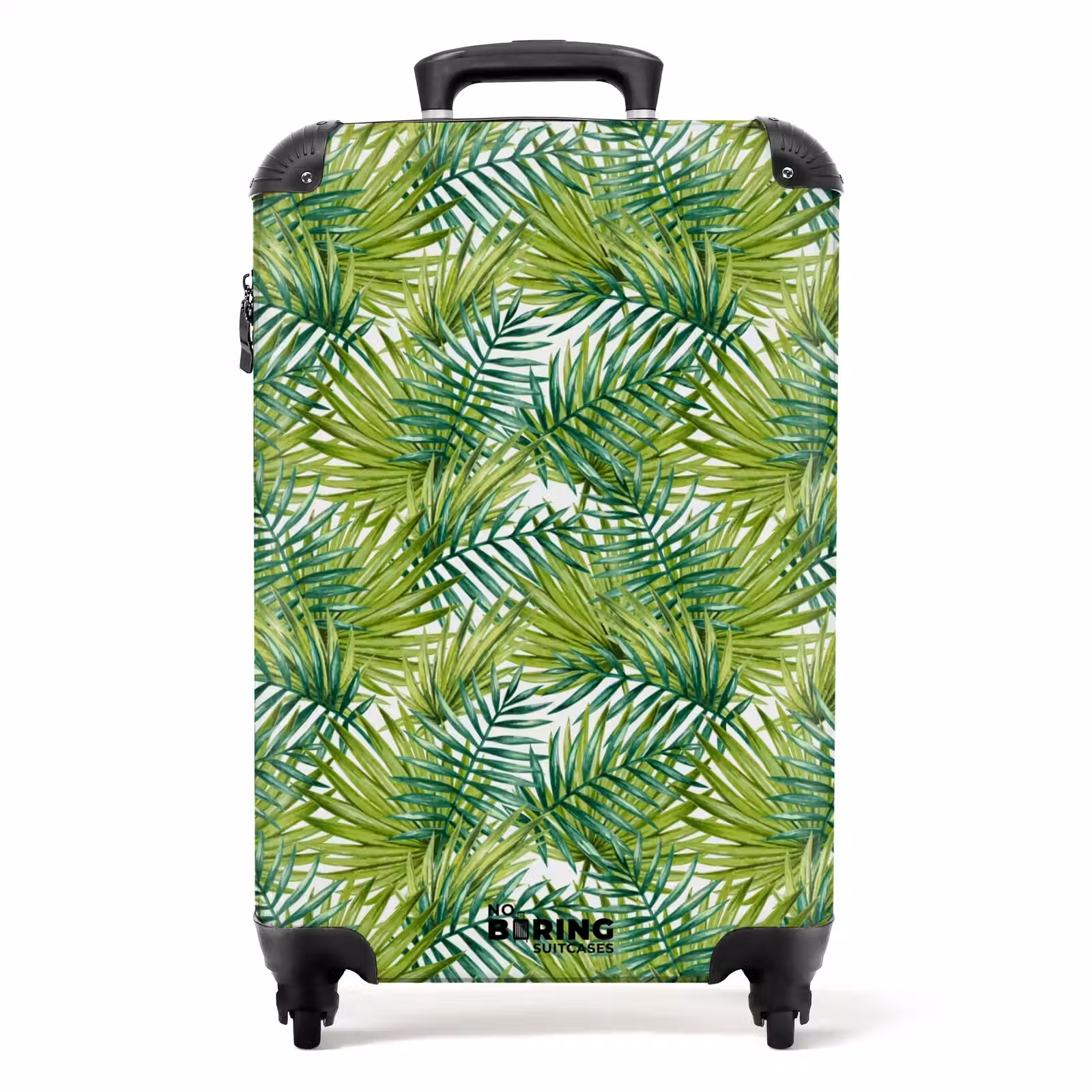 Suitcase - Palm leaves pattern light green — 1