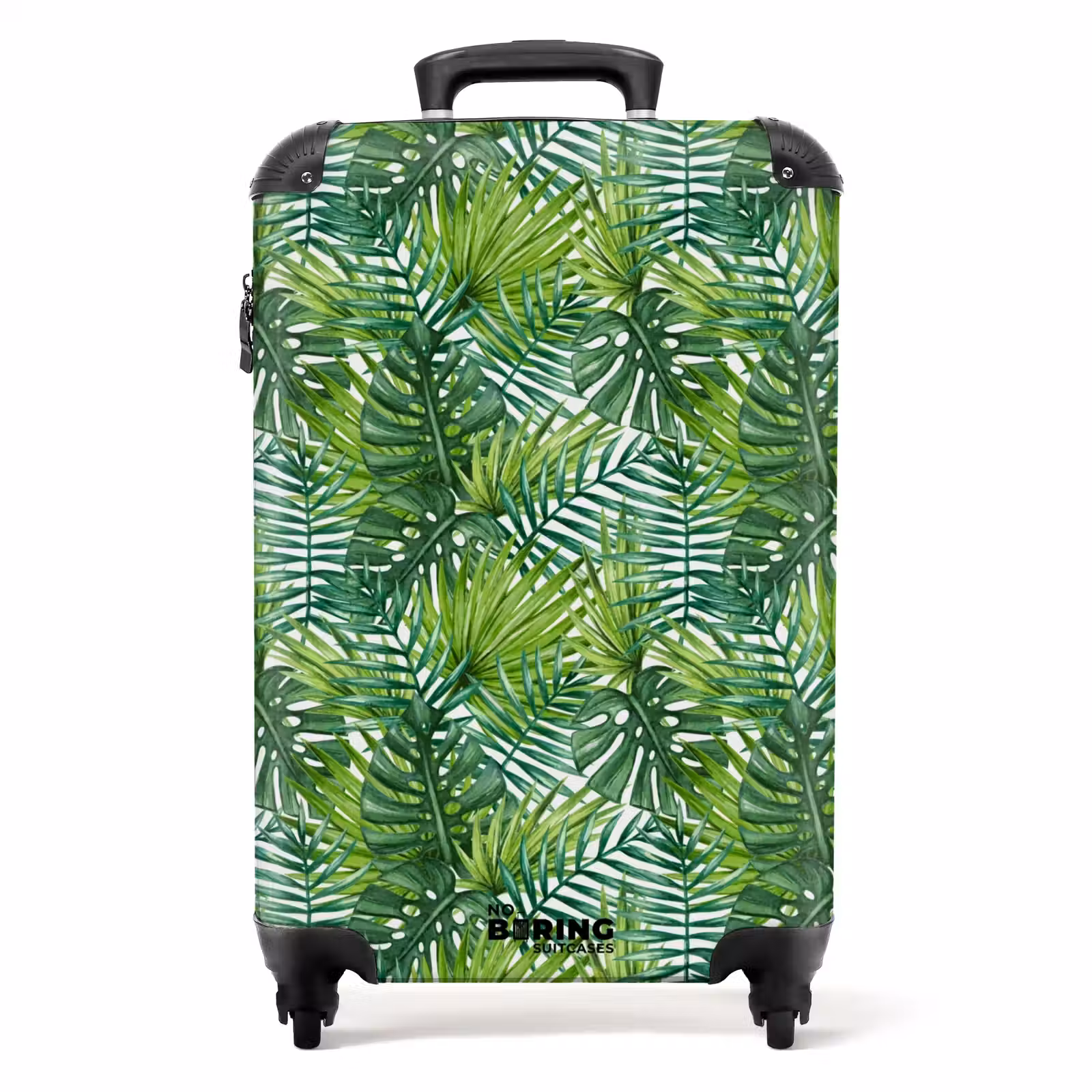 Suitcase - Palm various leaves pattern green — 1
