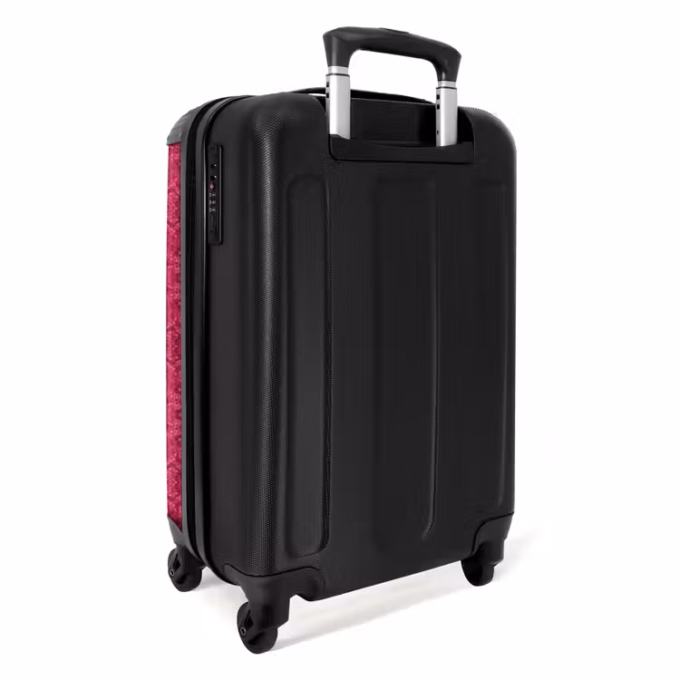 Suitcase - Bright pink snakeskin with symmetrical scale structure — 3
