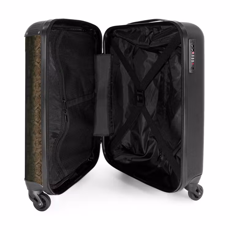 Suitcase - Brown copper snakeskin with symmetrical scale structure — 4