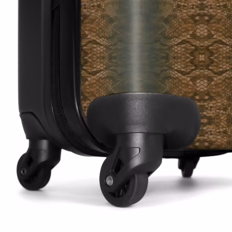 Suitcase - Brown snakeskin with symmetrical scale structure — 6