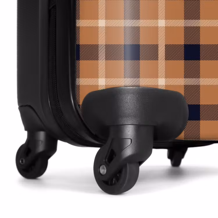 Suitcase - Classic checkerboard pattern in camel and black — 7