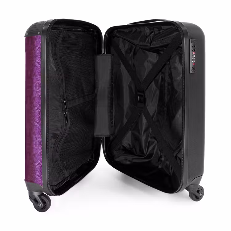 Suitcase - Deep purple snakeskin with symmetrical scale structure — 4