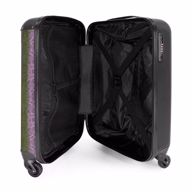 Suitcase - Light purple snakeskin with symmetrical scale structure — 4