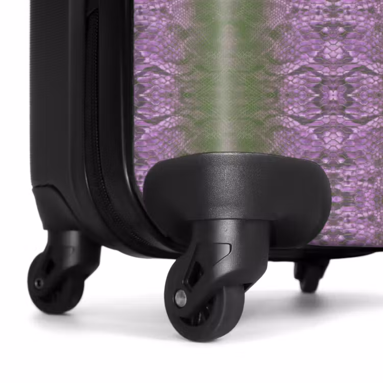Suitcase - Light purple snakeskin with symmetrical scale structure — 6