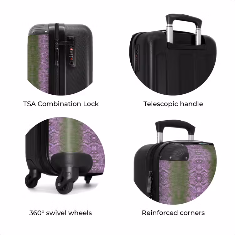 Suitcase - Light purple snakeskin with symmetrical scale structure — 7