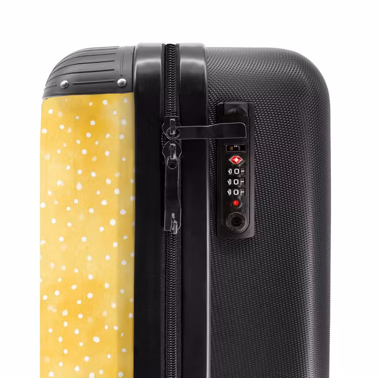 Suitcase - Polka dots pattern yellow — 6