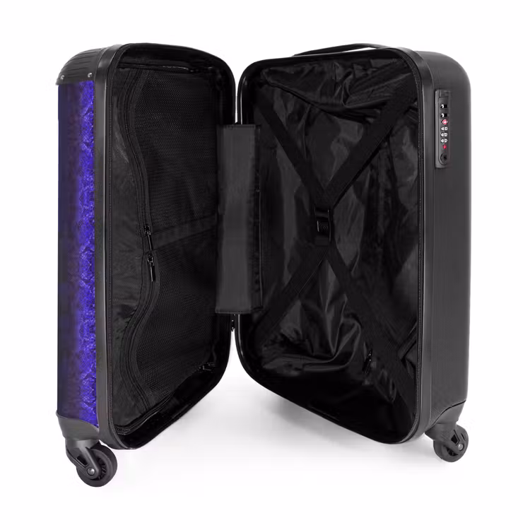 Suitcase - Purple blue snakeskin with symmetrical scale structure — 4