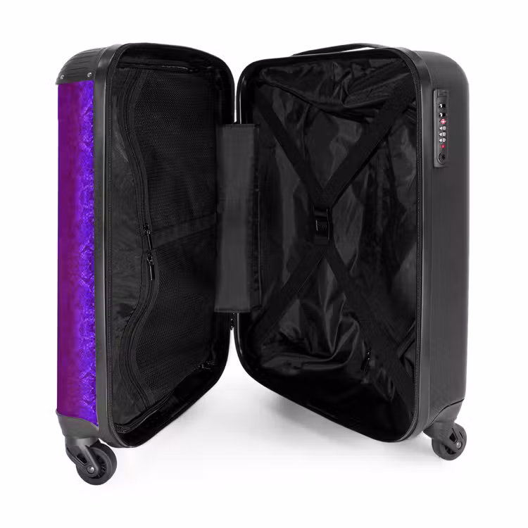 Suitcase - Purple snakeskin with symmetrical scale structure — 4