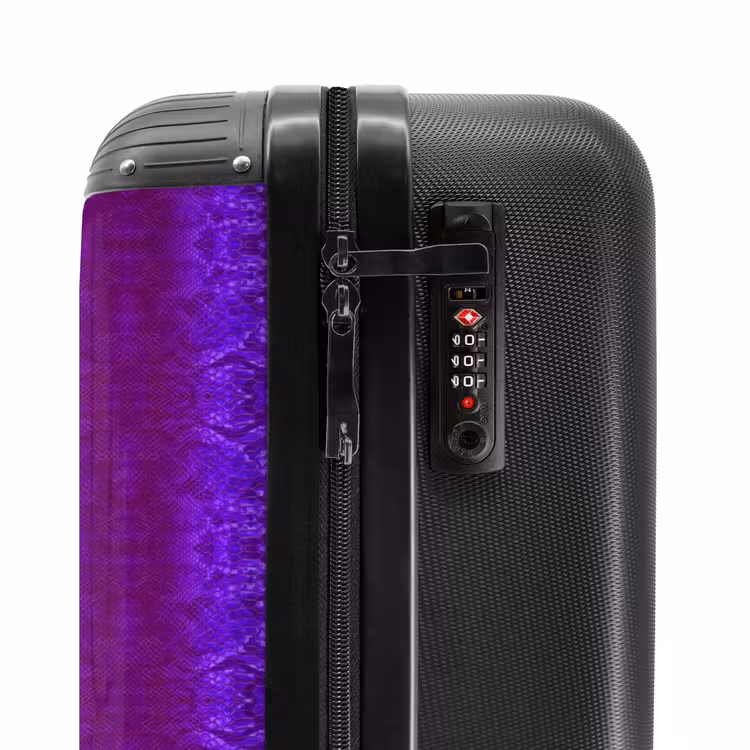 Suitcase - Purple snakeskin with symmetrical scale structure — 5