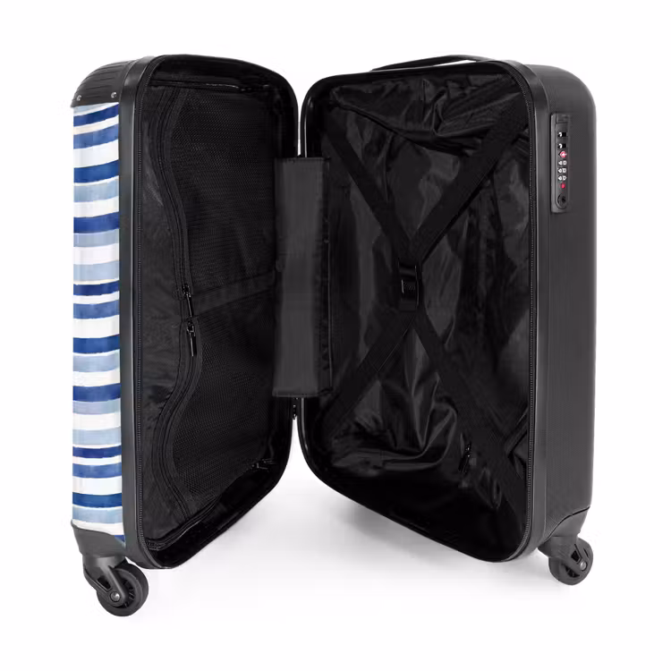 Suitcase - Stripes pattern blue — 5