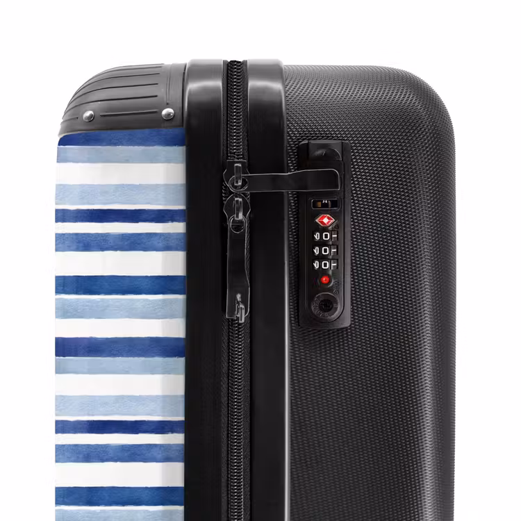 Suitcase - Stripes pattern blue — 6