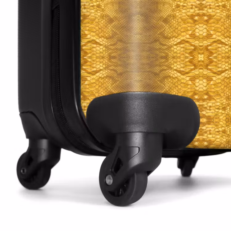 Suitcase - Yellow snakeskin with symmetrical scale structure — 6