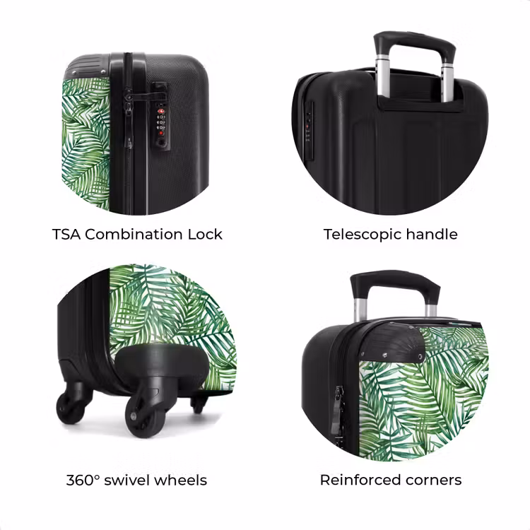 Suitcase - Palm leaves pattern colorful — 7