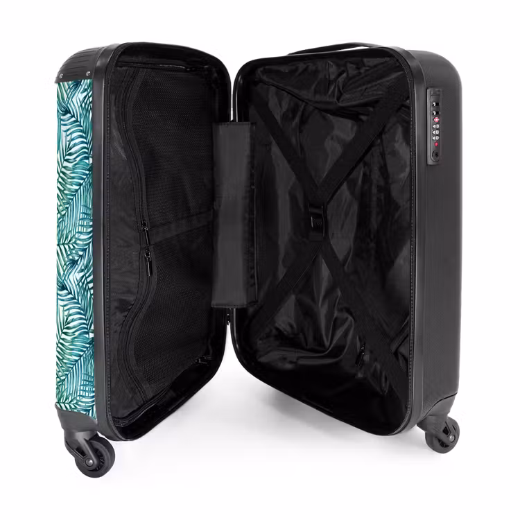 Suitcase - Palm leaves pattern colorful blue — 4