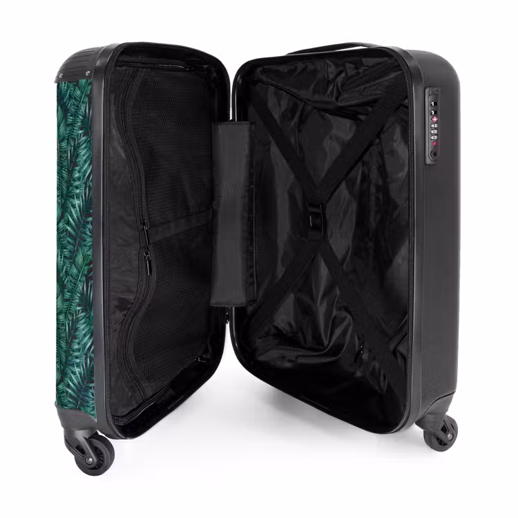 Suitcase - Palm leaves pattern green — 4