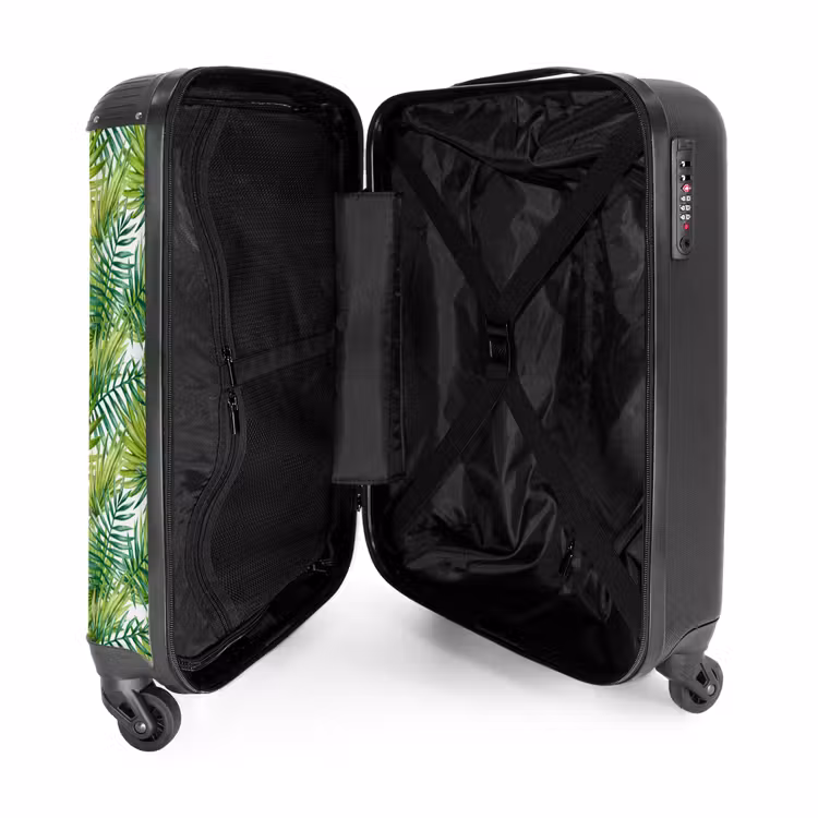 Suitcase - Palm leaves pattern light green — 4