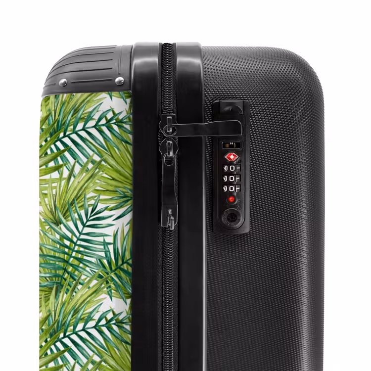 Suitcase - Palm leaves pattern light green — 5