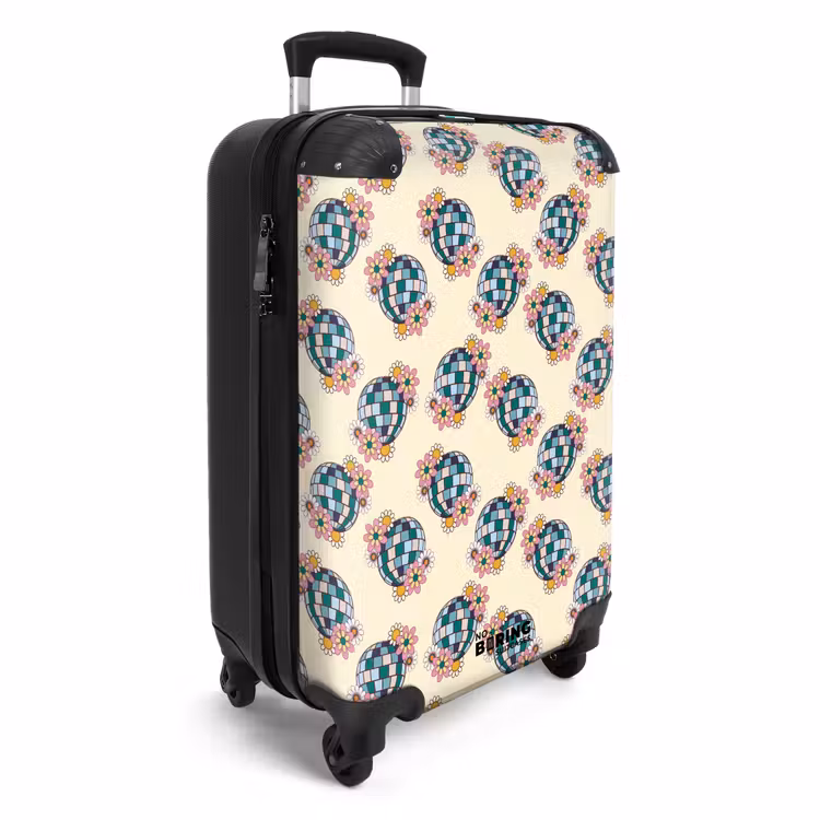Suitcase - Retro disco ball pattern colorful — 2