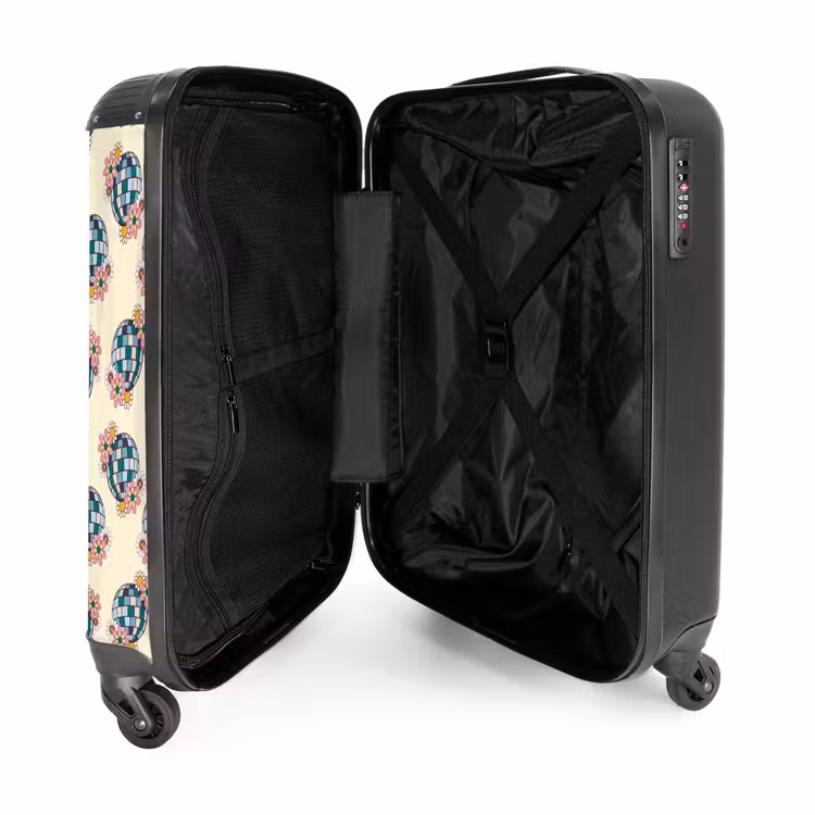 Suitcase - Retro disco ball pattern colorful — 5