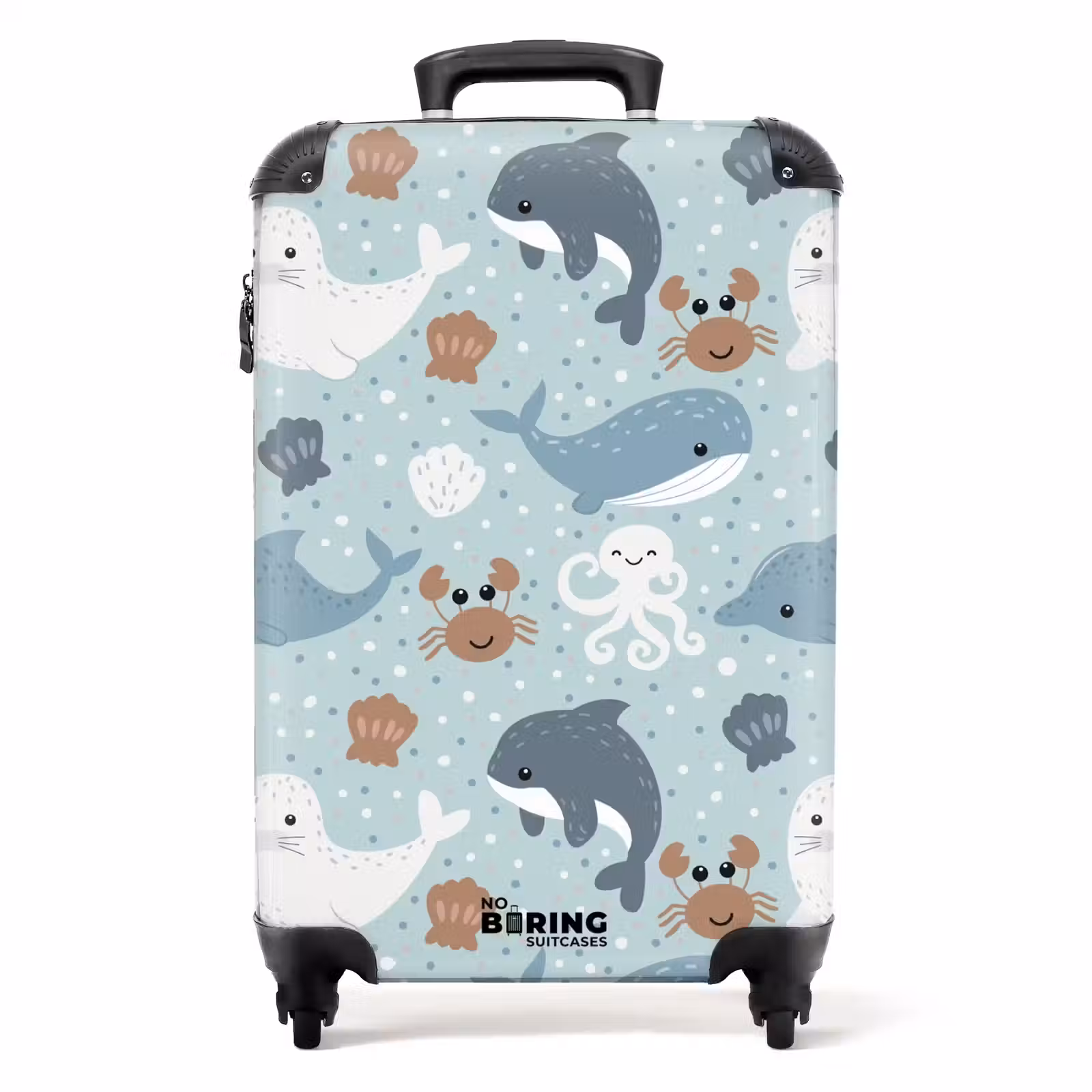 Suitcase - Sea animals pattern colorful — 1