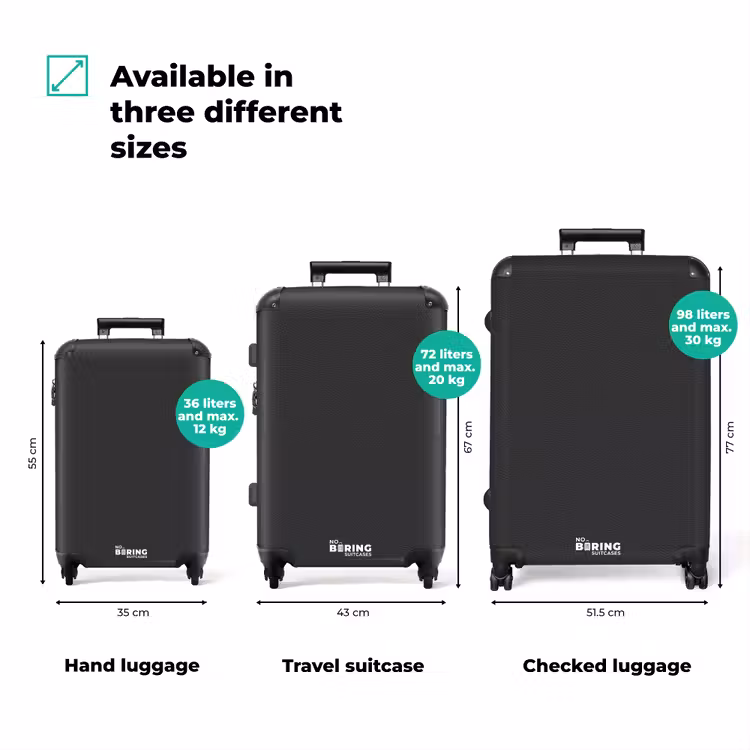Suitcase - Zwart leer patroon — 3