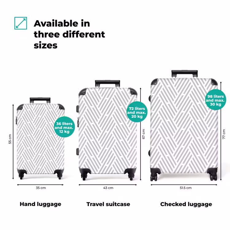 Suitcase - Graphic - Pattern - Modern - Stripes — 3