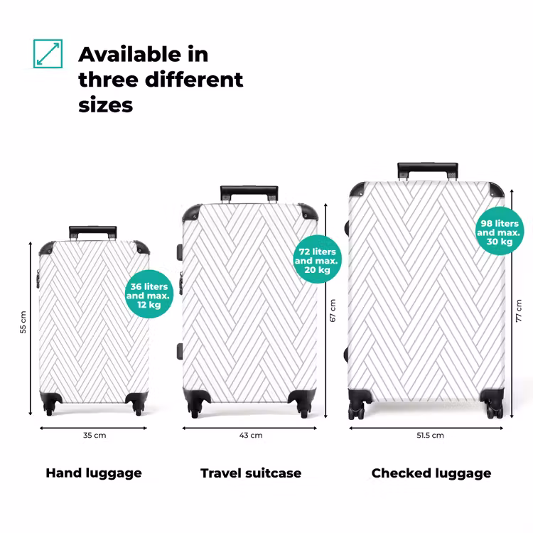 Suitcase - Graphic - Pattern - Modern - Woven — 3