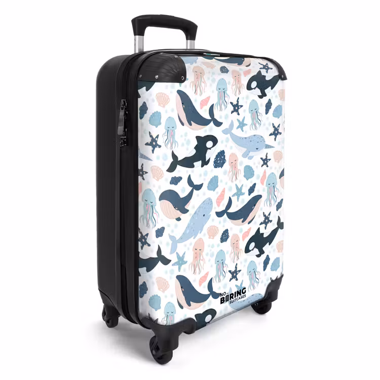Suitcase - Ocean animals colorful — 2