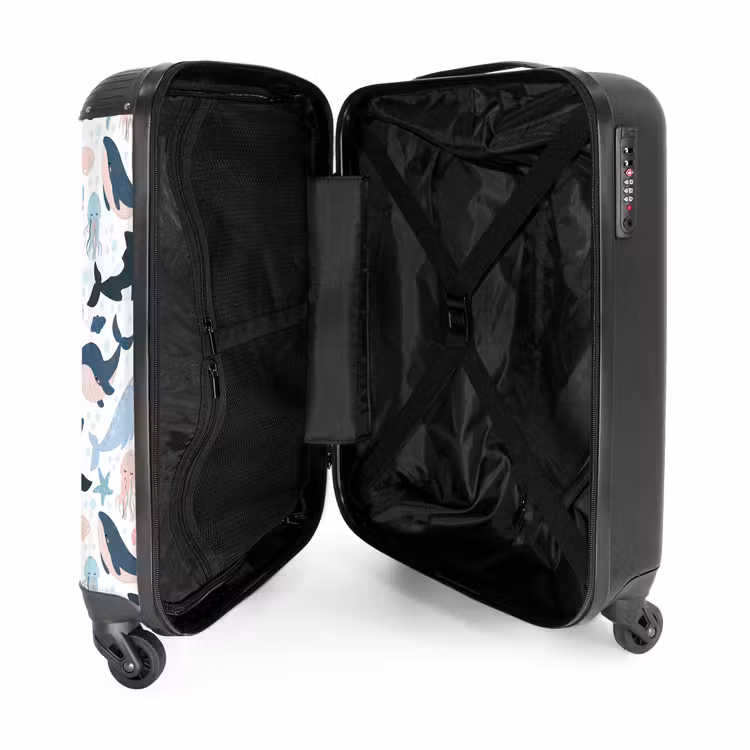 Suitcase - Ocean animals colorful — 5