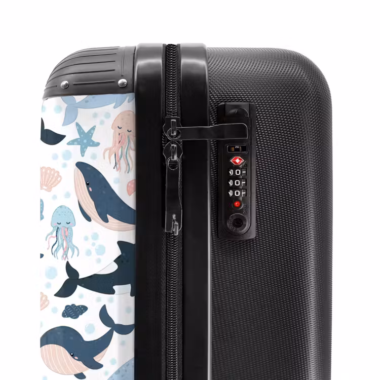 Suitcase - Ocean animals colorful — 6