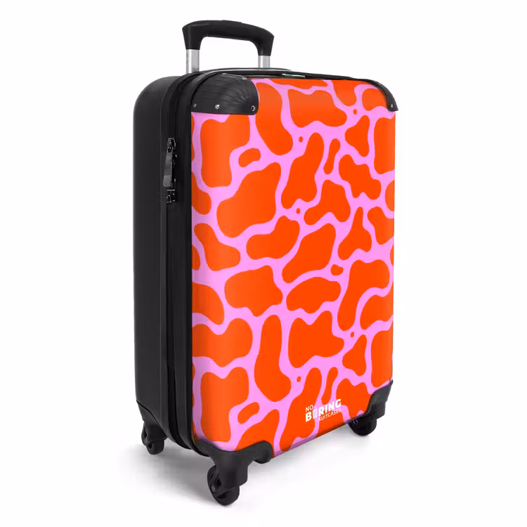 Suitcase - Organic spot pattern in red and pink — 2