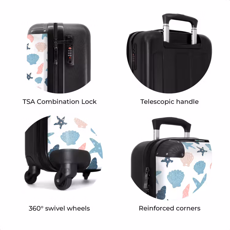Suitcase - Shells pattern colorful — 8