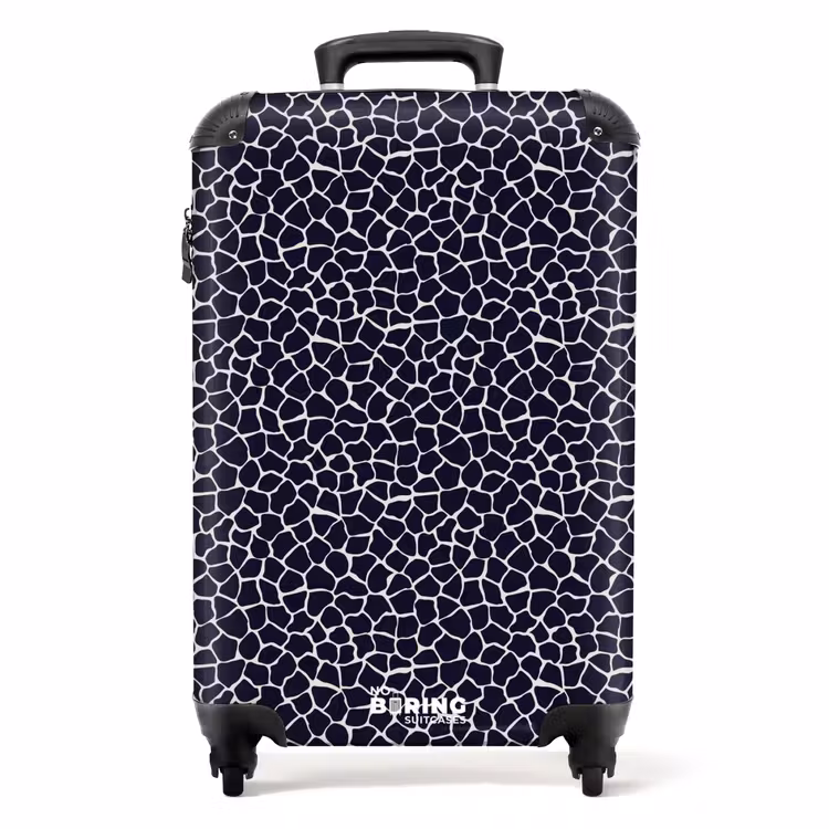 Suitcase - Animal print giraffe blue — 1