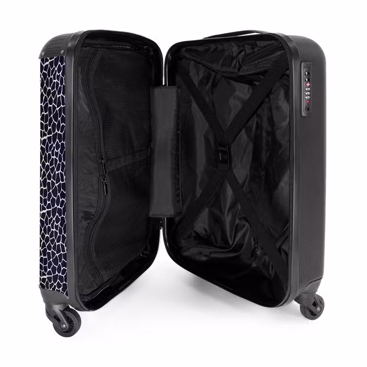 Suitcase - Animal print giraffe blue — 5