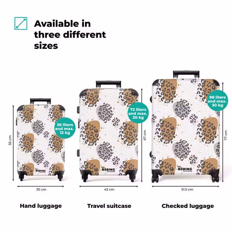 Suitcase - Animal print panther with spots — 3