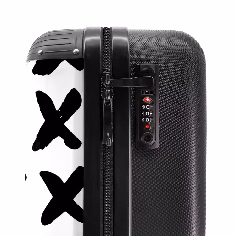 Suitcase - Black crosses on white background — 6