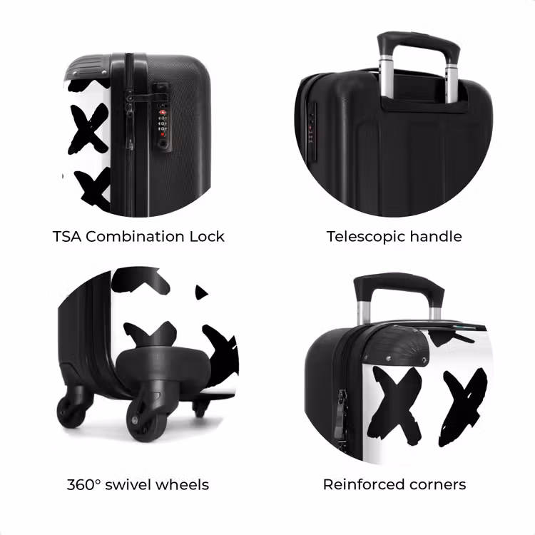 Suitcase - Black crosses on white background — 8