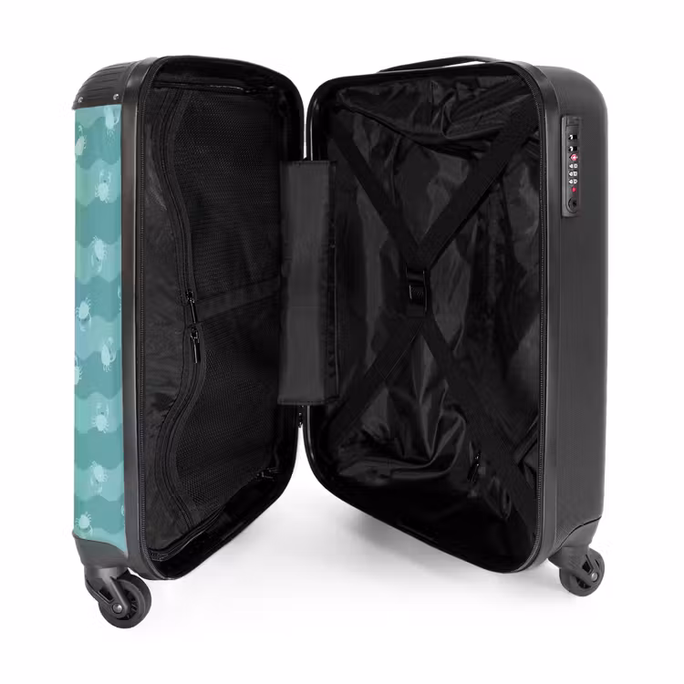 Suitcase - Blue crab pattern — 5