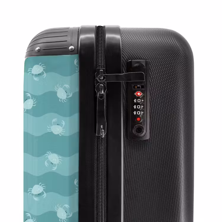 Suitcase - Blue crab pattern — 6